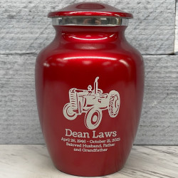 Customer Gallery - Classic Tractor Sharing Urn - Ruby Red