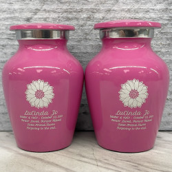 Customer Gallery - Sunflower Keepsake Urn - Rose Pink