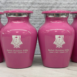 Customer Gallery - Patriotic Firefighter Keepsake Urn - Rose Pink