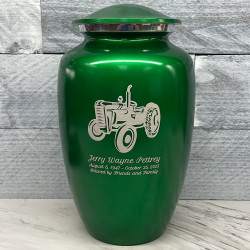 Customer Gallery - Classic Tractor Cremation Urn - Shamrock Green