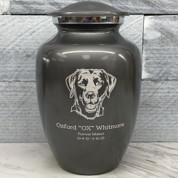 Customer Gallery - Large Black Lab Dog Cremation Urn - Gunmetal Gray