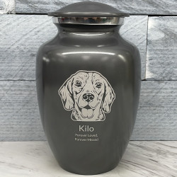 Customer Gallery - Large Beagle Dog Cremation Urn - Gunmetal Gray