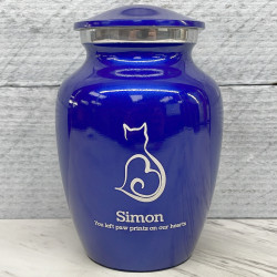 Customer Gallery - Cat Silhouette Cremation Urn - Midnight Blue