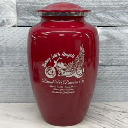 Customer Gallery - Riding with Angels Motorcycle Cremation Urn - Ruby Red