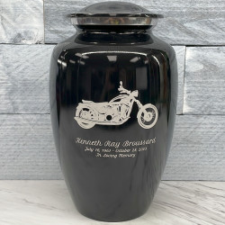 Customer Gallery - Motorcycle Cremation Urn - Jet Black
