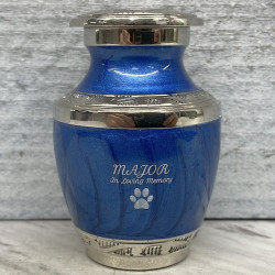 Customer Gallery - Paw Print Pet Keepsake Urn - Royal Blue