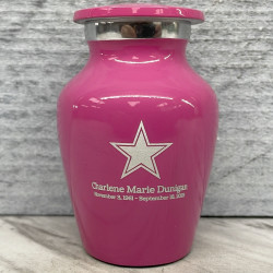 Customer Gallery - Dallas Star Keepsake Urn - Rose Pink