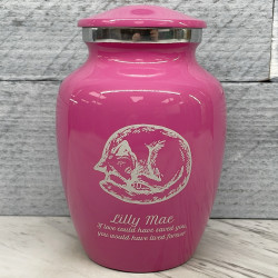 Customer Gallery - Small Dreaming Kitten Pet Cremation Urn - Rose Pink