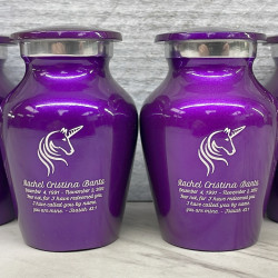 Customer Gallery - Unicorn Keepsake Urn - Purple Luster