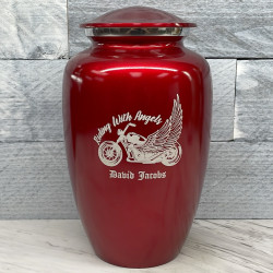 Customer Gallery - Riding with Angels Motorcycle Cremation Urn - Ruby Red