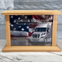 Customer Gallery - Semi Truck Cremation Urn - Prestige Oak