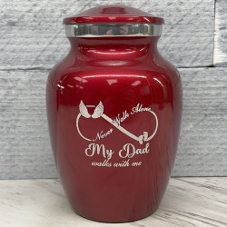 Customer Gallery - My Dad Walks With Me Sharing Urn - Ruby Red
