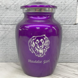 Customer Gallery - Small Daschund Dog Cremation Urn - Purple Luster
