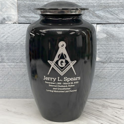 Customer Gallery - Masonic Cremation Urn - Jet Black