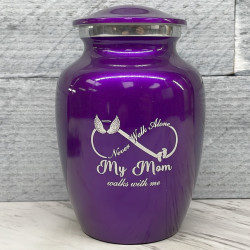 Customer Gallery - My Mom Walks With Me Sharing Urn - Purple Luster