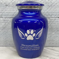 Customer Gallery - Small Angel Wings Pet Cremation Urn - Midnight Blue