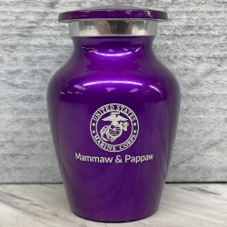 Customer Gallery - Marine Corps Keepsake Urn - Purple Luster