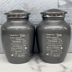 Customer Gallery - I Thought Of You Today Sharing Urn - Gunmetal Gray
