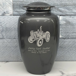Customer Gallery - Classic Tractor Cremation Urn - Gunmetal Gray