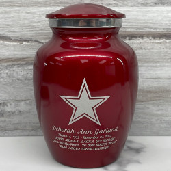 Customer Gallery - Dallas Star Sharing Urn - Ruby Red
