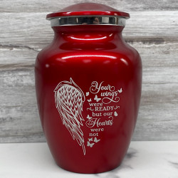 Customer Gallery - Your Wings Were Ready Sharing Urn - Ruby Red