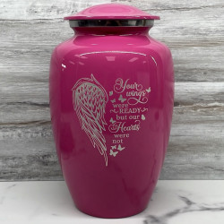Customer Gallery - Your Wings Were Ready Cremation Urn - Rose Pink