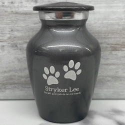 Customer Gallery - Keepsake Pawprints Heart Pet Cremation Urn - Gunmetal Gray