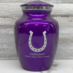 Customer Gallery - Horseshoe Sharing Urn - Purple Luster