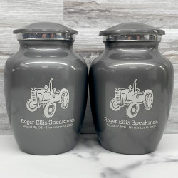 Customer Gallery - Classic Tractor Sharing Urn - Gunmetal Gray