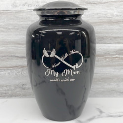 Customer Gallery - My Mom Walks With Me Cremation Urn - Jet Black