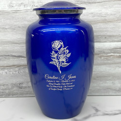 Customer Gallery - Rose Cremation Urn - Midnight Blue