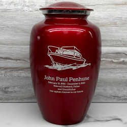 Customer Gallery - Boat Cremation Urn - Ruby Red