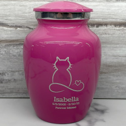 Customer Gallery - Small Infinite Love Cat Cremation Urn - Rose Pink