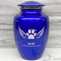 Customer Gallery - Large Angel Wings Pet Cremation Urn - Midnight Blue