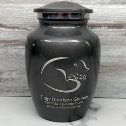 Customer Gallery - Sleeping Cat Cremation Urn - Gunmetal Gray