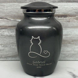 Customer Gallery - Infinite Love Cat Cremation Urn - Gunmetal Gray