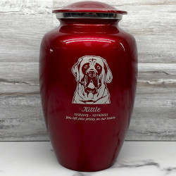 Customer Gallery - Extra Large English Mastiff Dog Cremation Urn - Ruby Red
