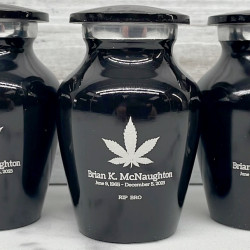 Customer Gallery - Marijuana Keepsake Urn - Jet Black