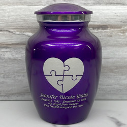 Customer Gallery - Autism Puzzle Sharing Urn - Purple Luster