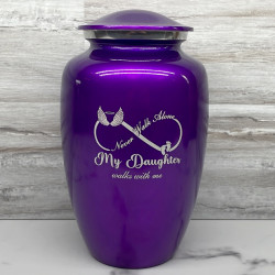 Customer Gallery - My Daughter Walks With Me Cremation Urn - Purple Luster