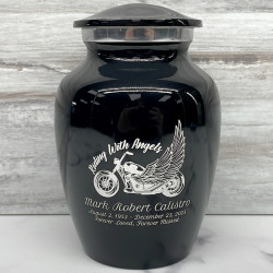 Customer Gallery - Riding with Angels Sharing Urn - Jet Black