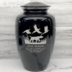 Customer Gallery - Hunting Dog Cremation Urn - Jet Black