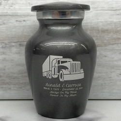 Customer Gallery - Semi Truck Keepsake Urn - Gunmetal Gray