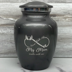 Customer Gallery - My Mom Walks With Me Sharing Urn - Gunmetal Gray