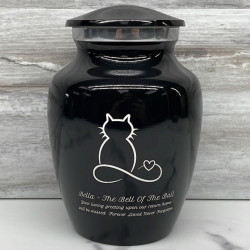 Customer Gallery - Small Infinite Love Cat Cremation Urn - Jet Black