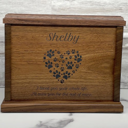 Customer Gallery - Heart Paws Pet Cremation Urn - Signature Walnut