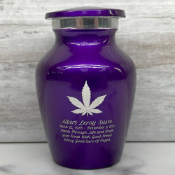 Customer Gallery - Marijuana Keepsake Urn - Purple Luster