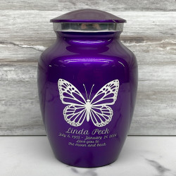 Customer Gallery - Butterfly Sharing Urn - Purple Luster