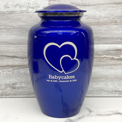 Customer Gallery - Loving Hearts Cremation Urn - Midnight Blue