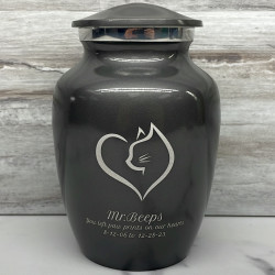 Customer Gallery - Loving Cat Cremation Urn - Gunmetal Gray